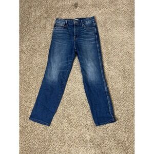 Good American Good Curve Straight Leg Jeans Blue High Rise 8/29
